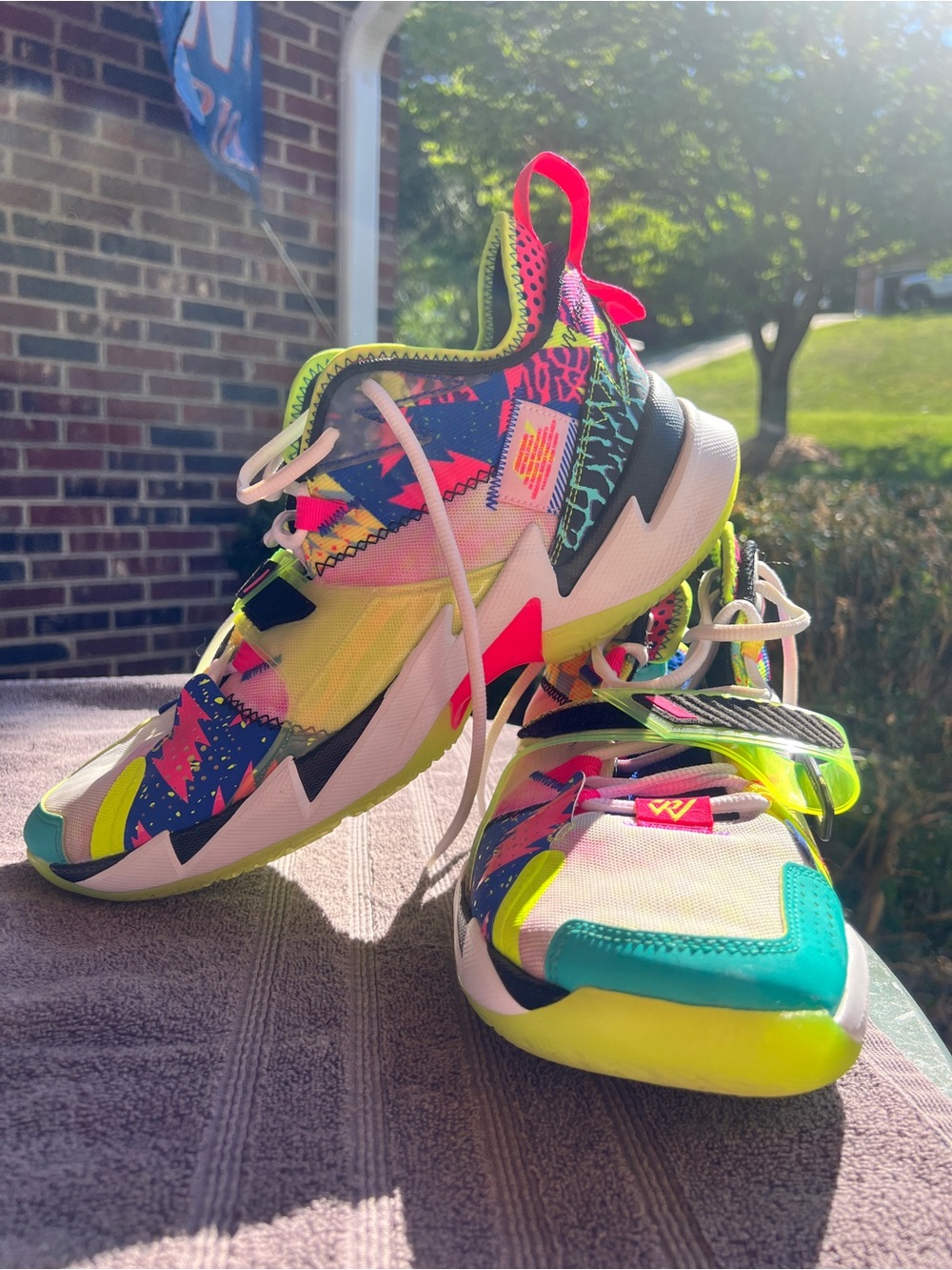 Why Not Jordan Basketball Athletic Sneakers - Neon Multi
